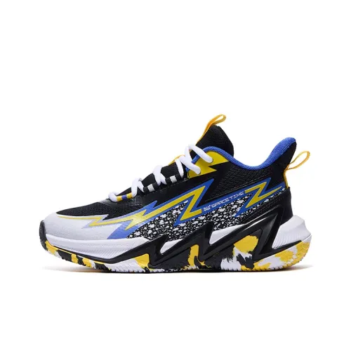 361°KIDS Баскетбольные кроссовки Low Топ Угольный Черный 361 градус Белый Восточный Синий Школьный возраст