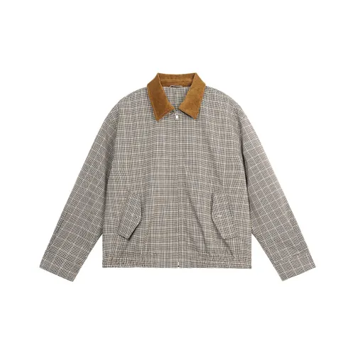 JUP Хаки Клетка Унисекс Куртки