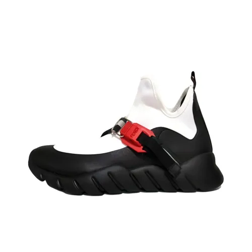 FENDI MID Топ Повседневная обувь Мужской Черный Белый