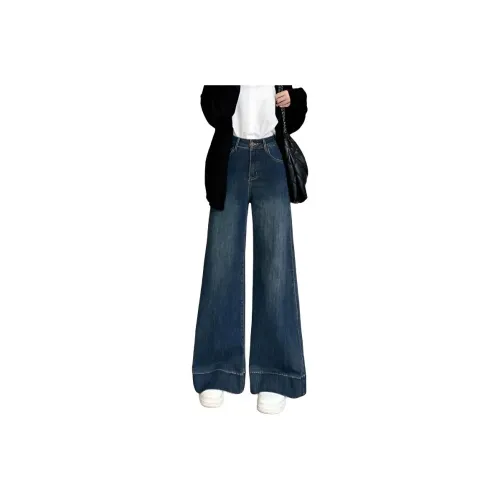 BAOMIKA Винтажные синие унисекс джинсы