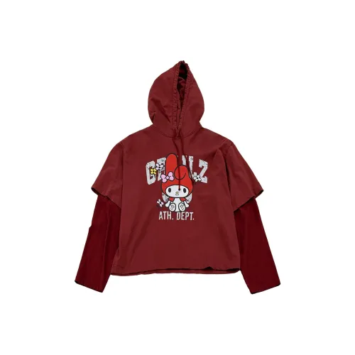 GRAILZ x MY MELODY FW25 Красный MY MELODY LAYE Длинный рукав Свитшот Унисекс