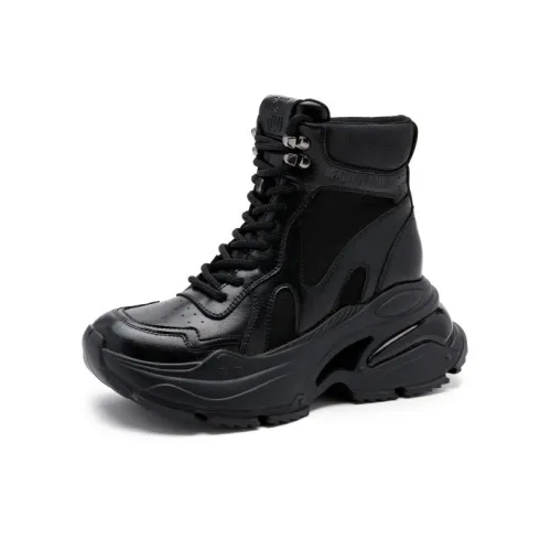 SENJIALUO Колено Высокий Мартин Ботинок 6,0CM Женские