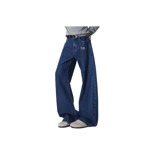 Double Dealer Темно-синий Унисекс Джинсы