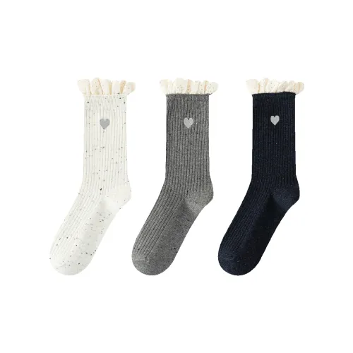 AUGUST Осенние носки Crew женские упаковка из 3 пар