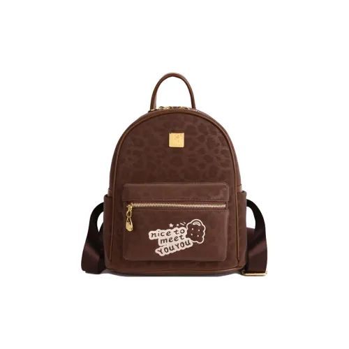 Xuan Xi ПУ (полиуретан) Рюкзак Женские Коричневый