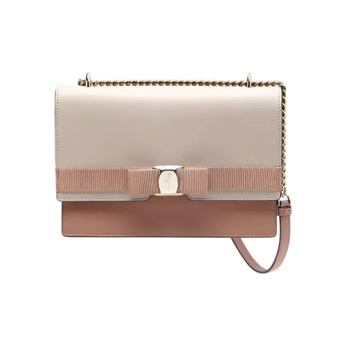 FERRAGAMO Vara Коровья кожа Сумка через плечо Сумка на плечо Женская Светло-розовая Красная