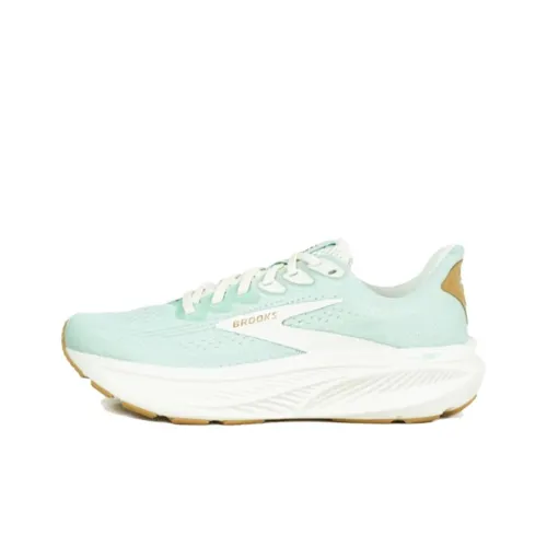 Brooks Ghost 17 Дышащие Wa Резистентные Беговые кроссовки Женские Светло-зеленые