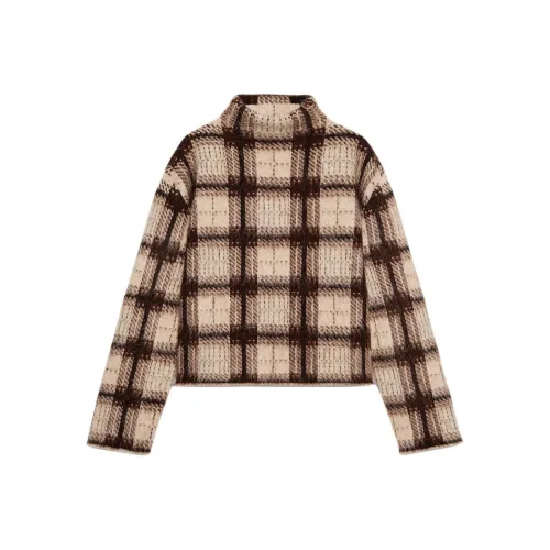 ZARA Бежевый Коричневый Желтый Женский Трикотаж