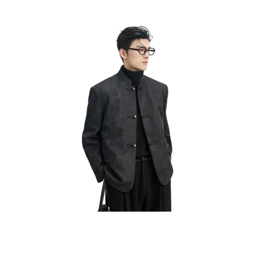 EARL JOEL Китайский стиль Черный Мужской Пуховик