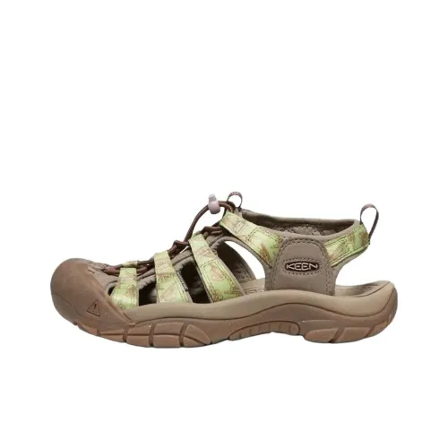 Smokey Bear x KEEN Newport Retro Дышащая Горная Обувь Женская Зеленая