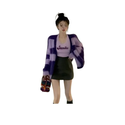 XIANSINIAO Фиолетовый Женский Трикотаж