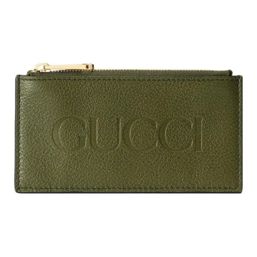 GUCCI Кожа Держатель для карт Мужской Лесной зеленый