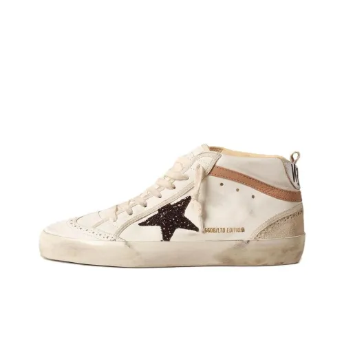 Golden Goose Mid Star MID Топ Скейтборд Кроссовки Женские Коричневый
