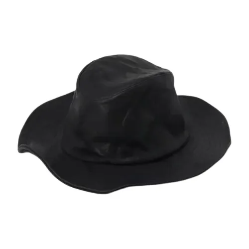 Yohji Yamamoto Телячья кожа Шапки и Кепки Мужской Черный