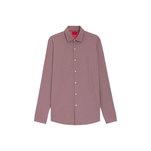 Hugo Boss Темно-красные Мужские Рубашки