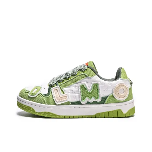 KDER Низкие кроссовки для скейтбординга унисекс с яблочно-зеленым цветом