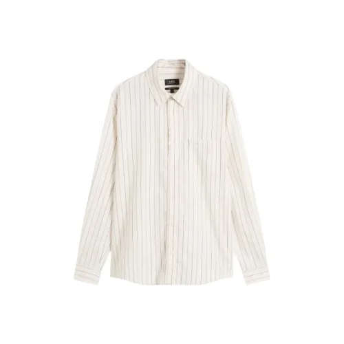 A.P.C Кремовые Мужские Рубашки