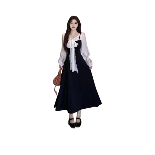 ZCDECO Длинное платье с длинными рукавами женское