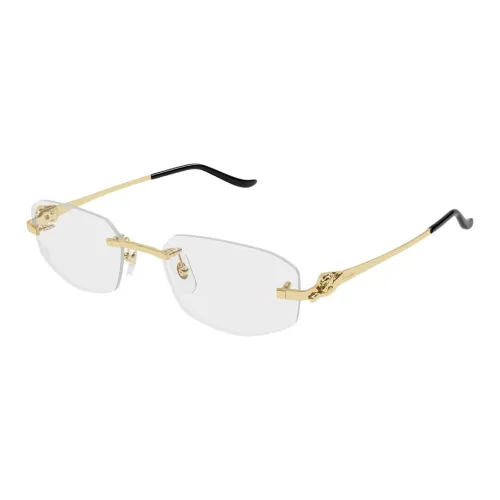 Cartier Металл Нерегулярная форма Оптические Очки Женские Золото