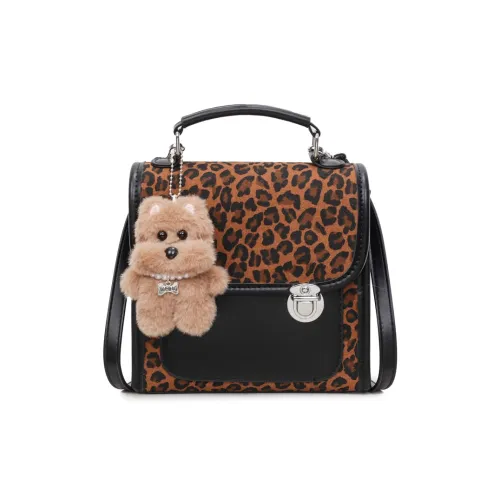 Gerlanx Кожа Бархат Рюкзак Стандартный Женский Черный Кофейный Коричневый