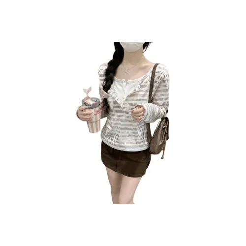 LANGQING Красные полосы Подарочный набор с брендом Wang Qing Наклейка Женская футболка