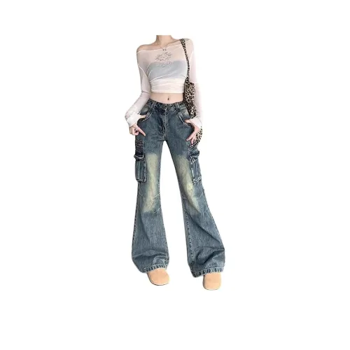 NRXX Винтажные синие унисекс джинсы