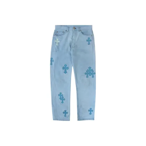 Chrome Hearts SS23 Джинсы Мужские Синие