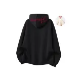 Чёрный Красный Текст (Утолщённый и с Флисовой Подкладкой)