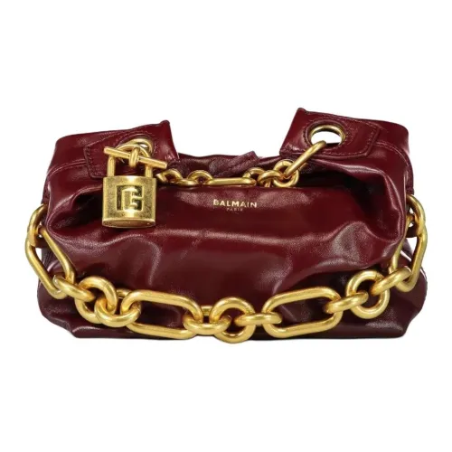 BALMAIN Телячья кожа Сумка Мини Женская Бургунди