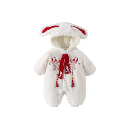 XiaoJinBu Белый Малыш Комбинезоны Ползунки