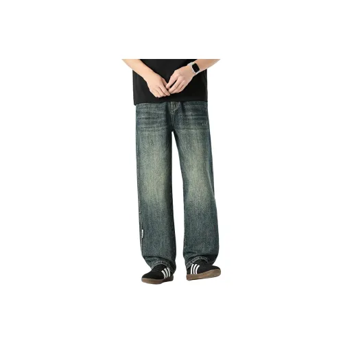 HANDAIWEI Blue Unisex Jeans HANDAIWEI Синий Унисекс Джинсы