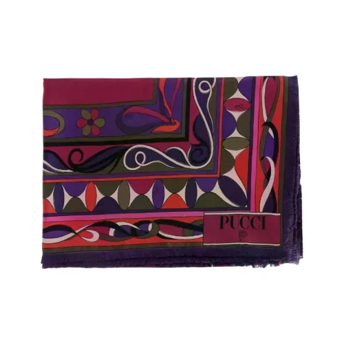 EMILIO PUCCI Вязаные шарфы Женские Красный Синий