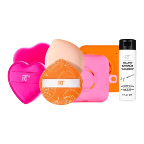 Real Techniques Сердце Large Orange Розовый Диспенсер для мыла для посуды Хранение Коробка MAKE UP Инструменты Легко используется Семь предметов Набор