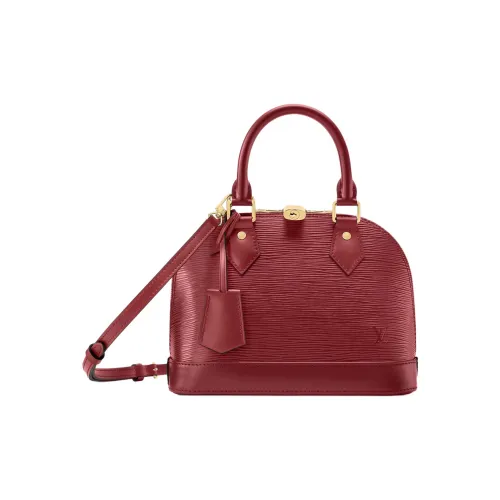 LOUIS VUITTON Alma BB Коровья кожа Сумка Маленькая Женская Бургунди