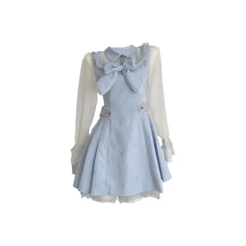 TIBINB Длинное платье с длинными рукавами женское