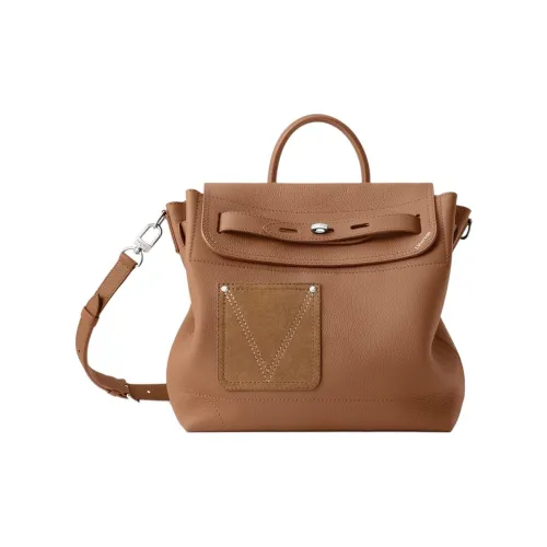 LOUIS VUITTON Steamer LV Touch Телячья кожа Одно плечо Сумка 30 Мужской Коричневый