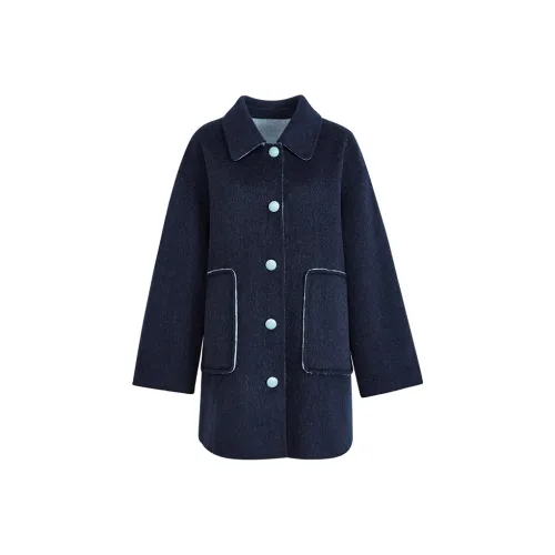 KUOSE Темно-синий женский пальто