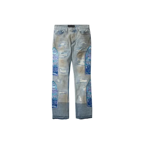 Who Decides War Синий Мужской Джинсы