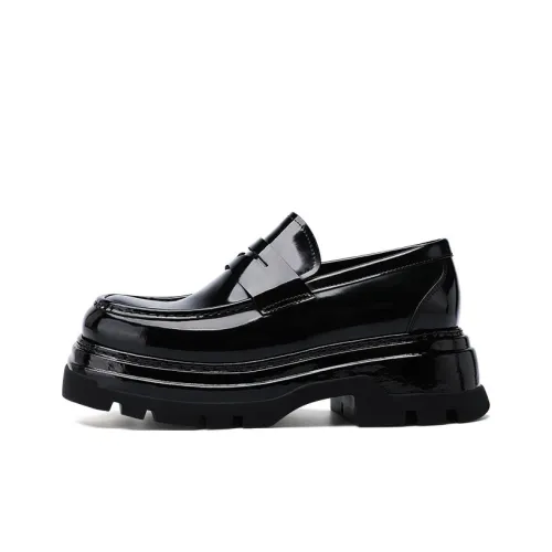 U7 Модные лоферы повседневные кожаные туфли мужские черные