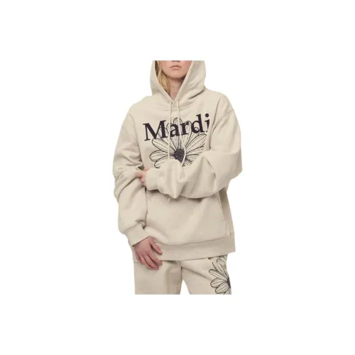 MARDI MERCREDI Fw25 OVERSIZED HOODY FLOWERMARDI_Овсянка Черный Свитшот Женские