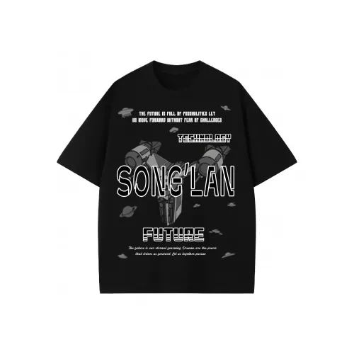 SONGLAN Черный Унисекс T-рубашки