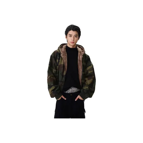 Zomuros Армейский зеленый унисекс пуховики