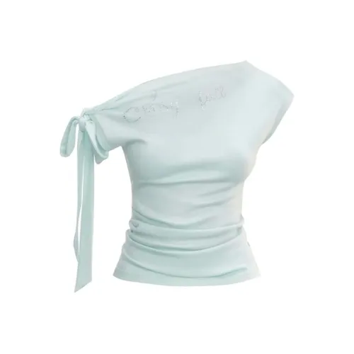 DANCANG Зеленые Женские T-рубашки