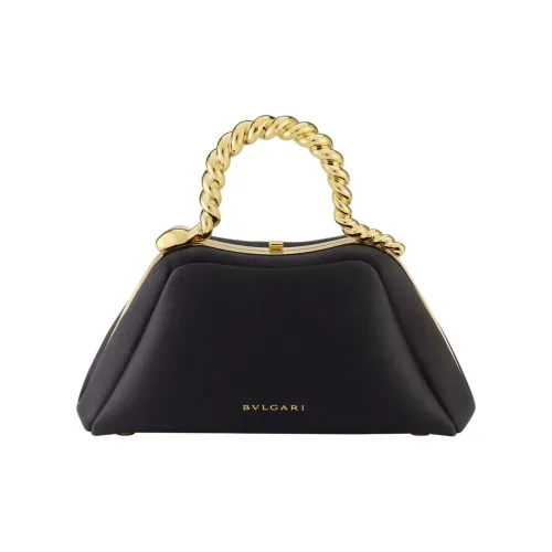 BVLGARI Satin Струна Сумка Mini Женская Черная