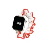 Гороховый узор, красный край