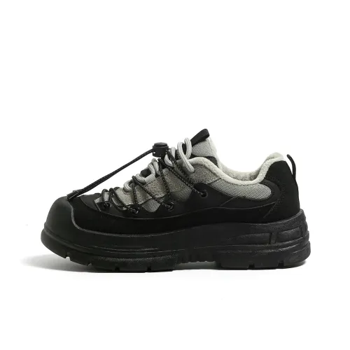 HUANQIU Устойчивое к истиранию Теплоизоляционное Низкое покрытие Альпинистская обувь Женская Черная Серый