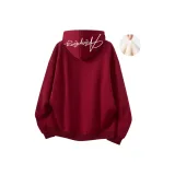 Бургундский Белый Текст (Утолщенный и с Флисовой Подкладкой)