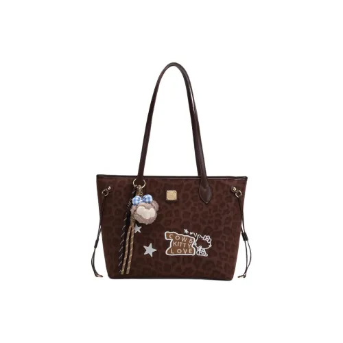 NOMK ПУ (полиуретан) Сумка через плечо Стандартная Женская Кофейного цвета