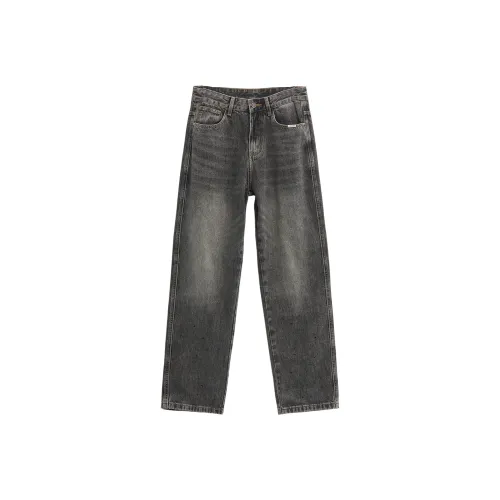 ENTONG Черный Серый Унисекс Джинсы