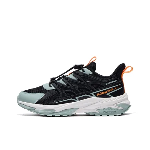 361°KIDS Уличная обувь Низкий топ Угольный черный Сланец зеленый Radiant Оранжевый Школьный возраст